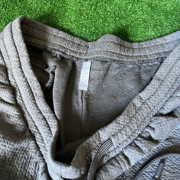 Stylus Elastic Waist Drawstring Solid Grey Sweatpants Jogger Pants Big Size XXL - Picture 6 of 11